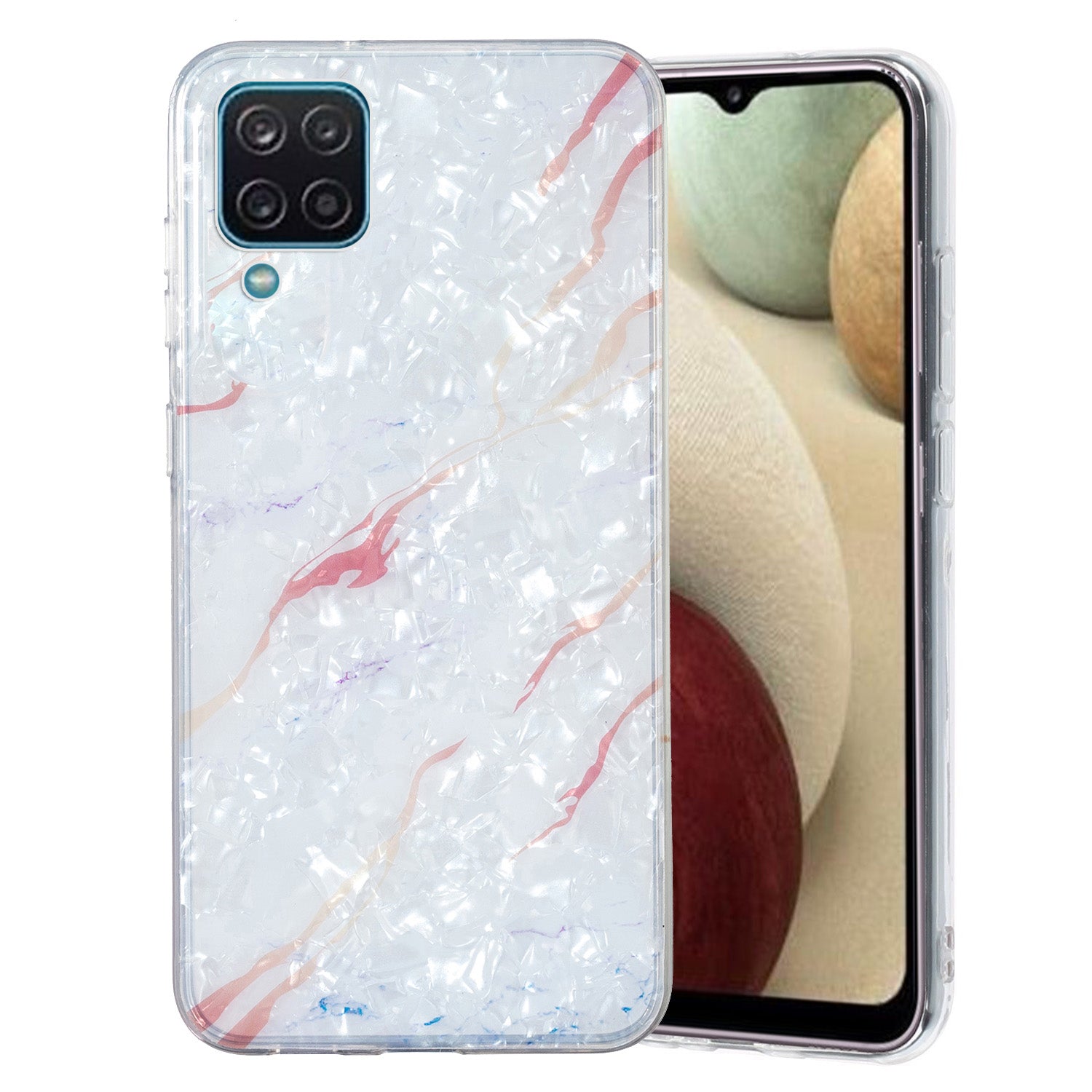 For Samsung Galaxy A12 IMD Design Soft TPU Phone Case Shell Pattern Marble Flower Cover For Samsung Galaxy A12 IMD Design Soft TPU Phone Case Shell Pattern Marble Flower Cover